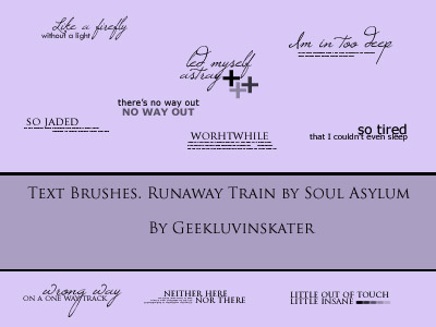 Text Brushes 'Runaway Train'