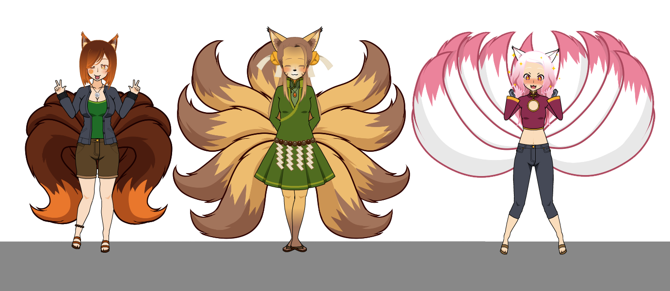 Kisekae Kitsune Tails Props by AmburnedPhoenix on DeviantArt