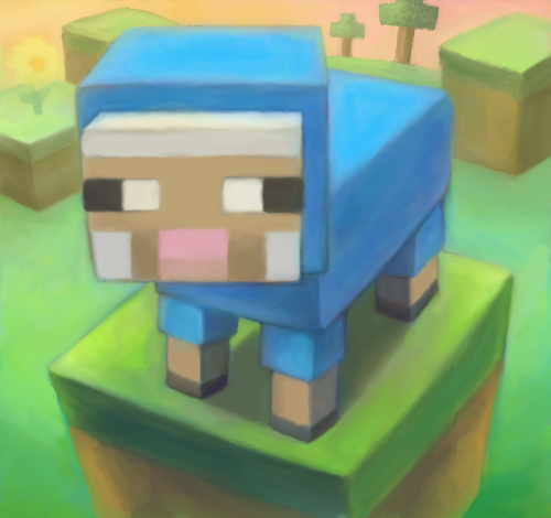 Minecraft: Blue Sheep