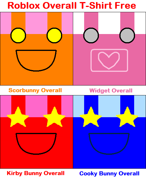 Roblox Overall T Shirt Pack By Coolzcatdrawsth On Deviantart - roblox overalls t shirt