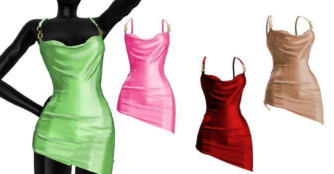 Silk Mini Slip Dress MMD+DL
