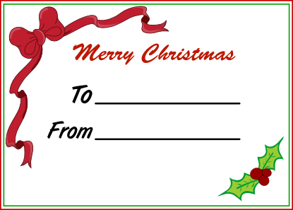 Christmas Name Card by ScarletLightning565 on DeviantArt