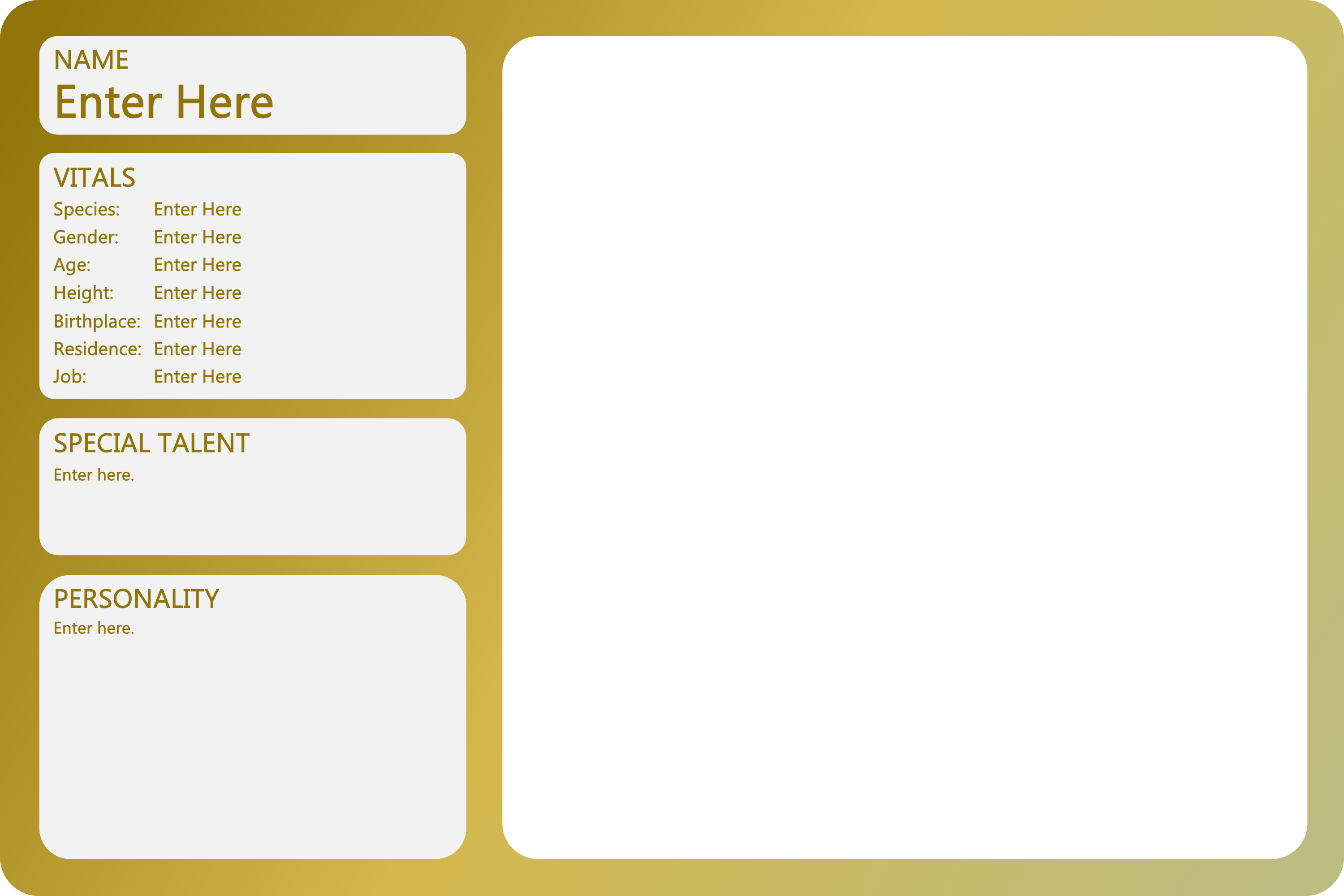 Oc Ref Sheet Template