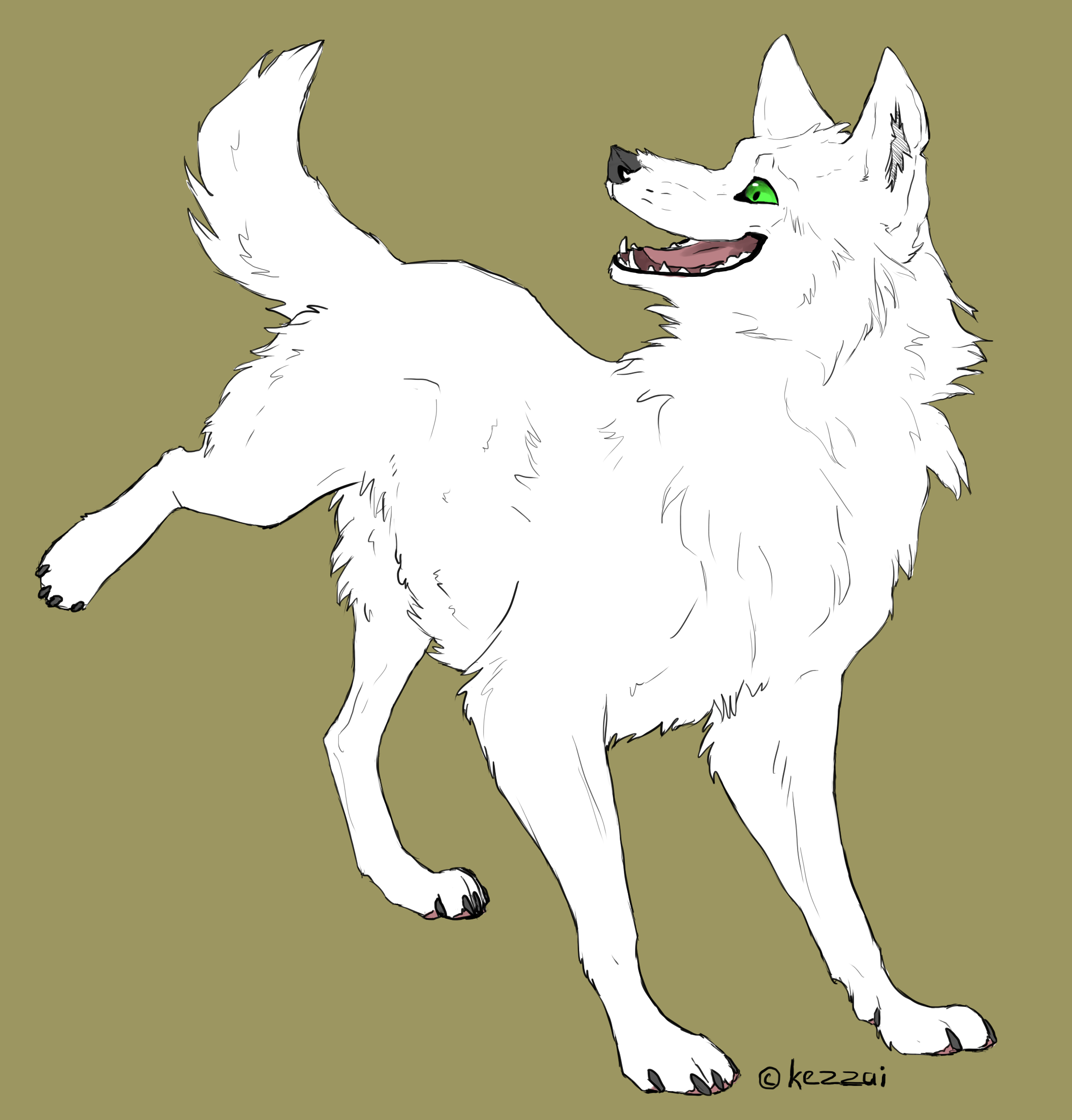 free wolf lineart