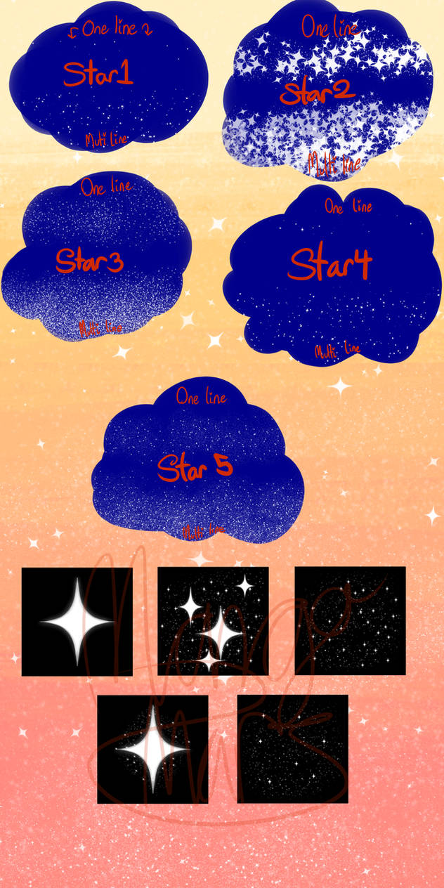 Paint Tool Sai 2 Star Scatter Brushes By Mangomars On Deviantart