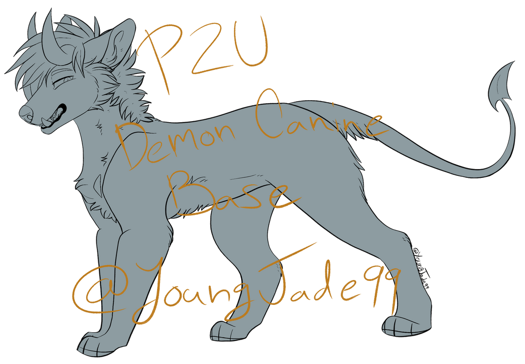 P2U Demon Canine base by YoungJade99 on DeviantArt