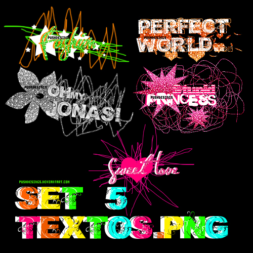 Set de Textos en png