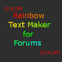 Rainbow Text Maker for Forums