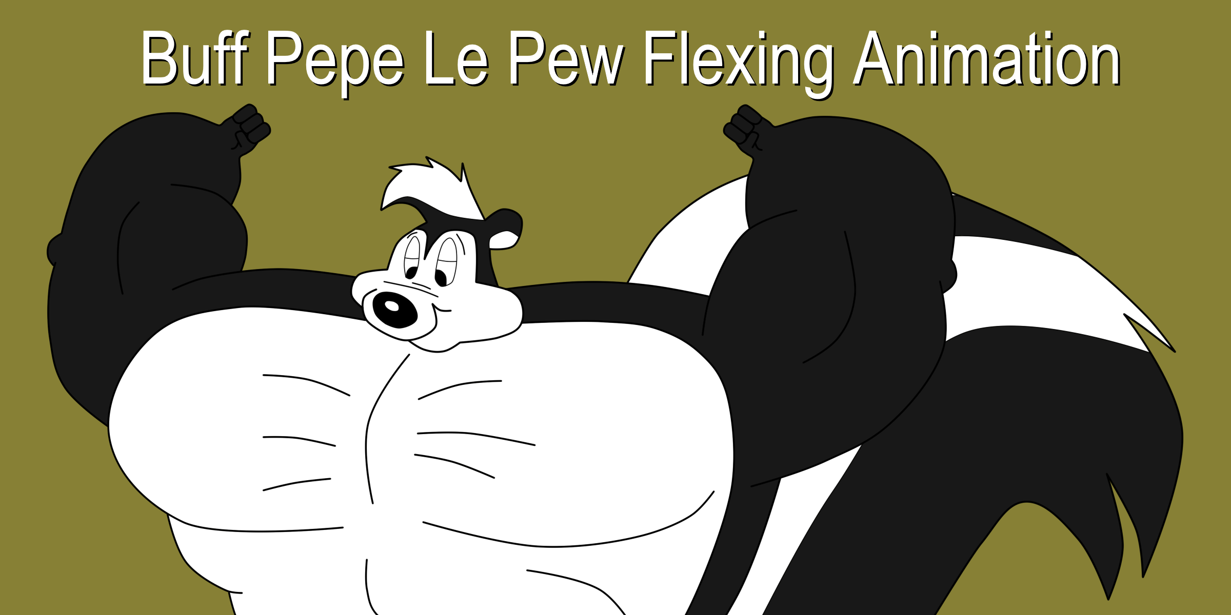 Buff Pepe Le Pew Flexing Animation