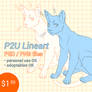 p2u shorthair cat lineart