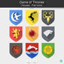 Game of Thrones Houses - Flat Icons