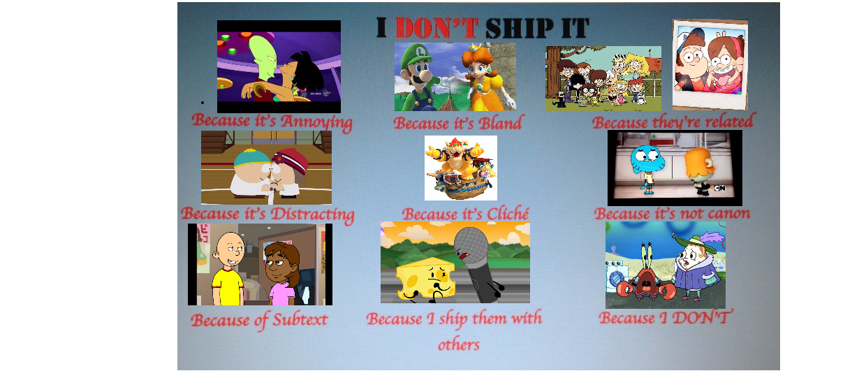 I DON'T Ship it Meme by DrNanaDeviantart on DeviantArt