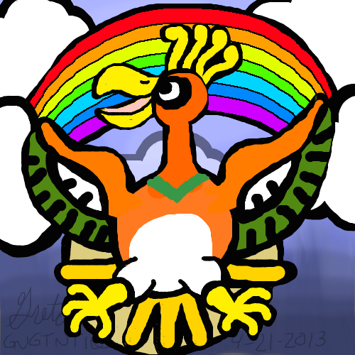 Ho-Oh the rainbow pokemon