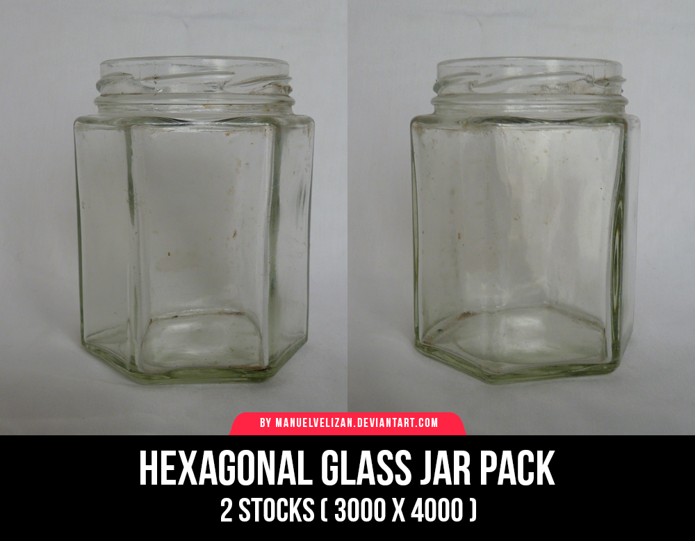 Hexagonal Glass Jar Pack - 2 Stocks