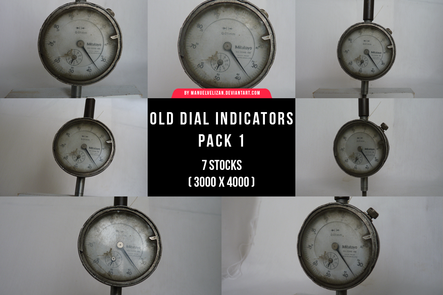 Old Dial Indicators Pack 1 - 7 Stocks