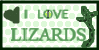 I LOVE LIZARDS Stamp