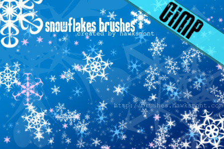GIMP: Snowflakes
