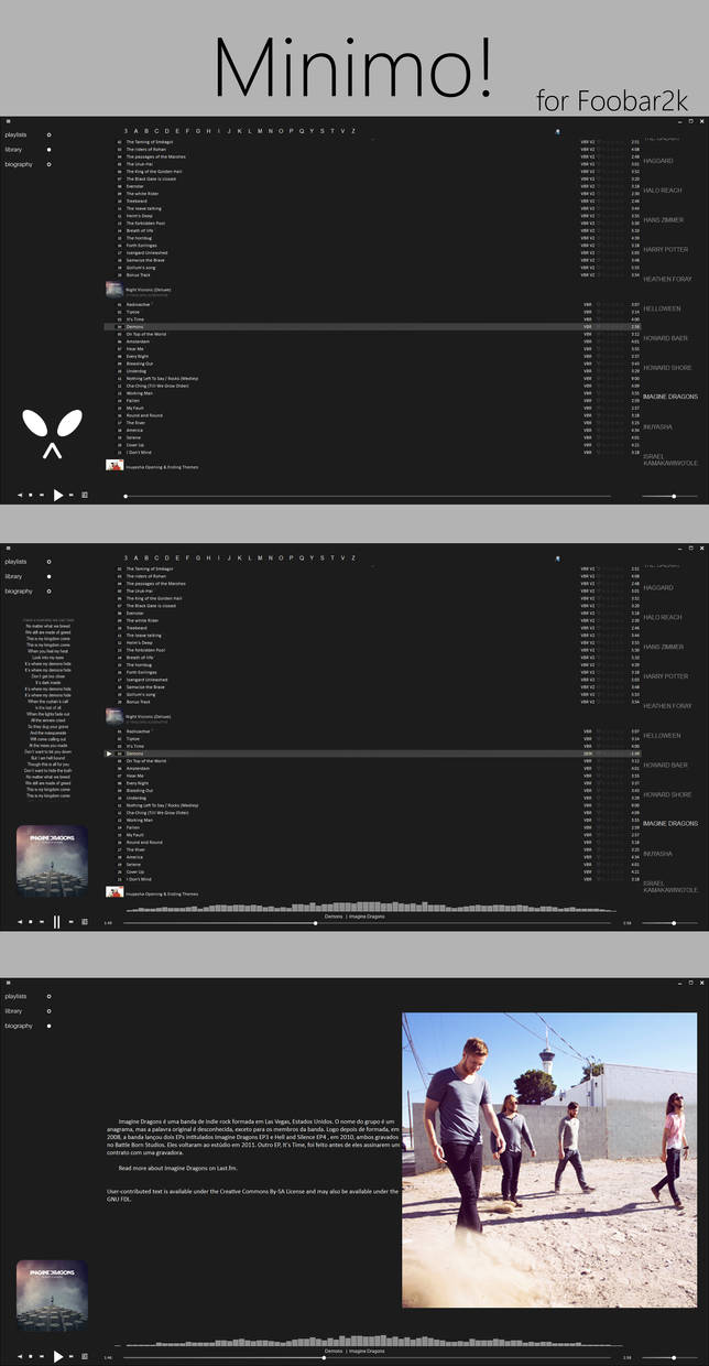 Minimo! V1.4 For Foobar by Pedro9666