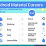 Android Material Cursors (Blue) - Half the Size