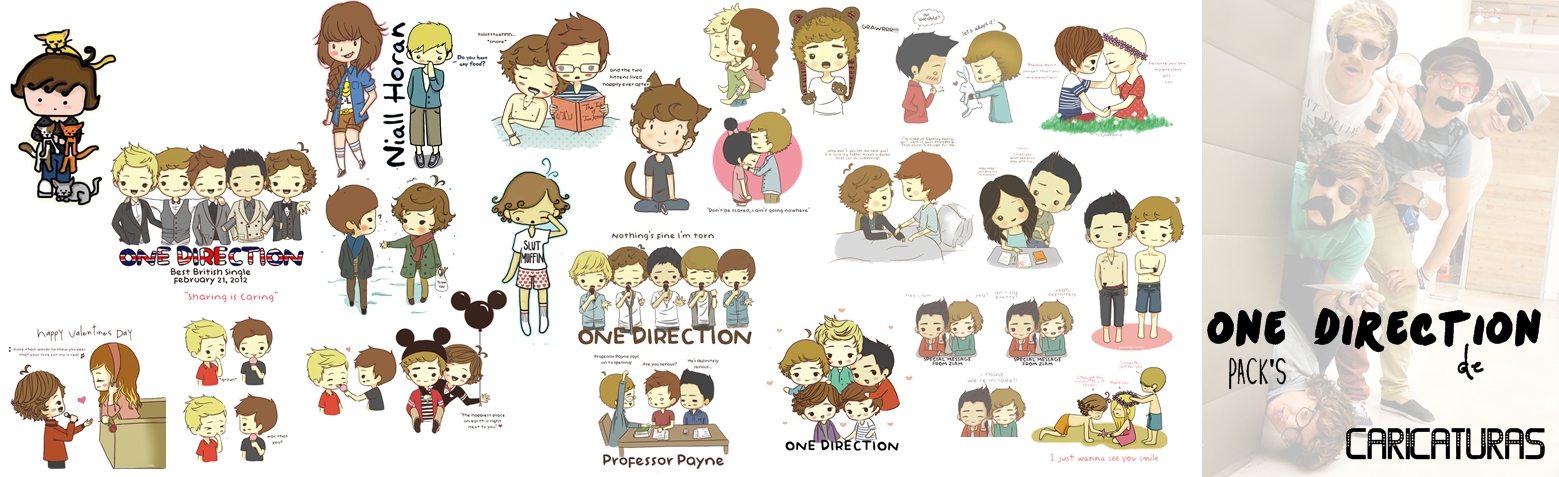 one Direction Pack's de Caricaturas png's