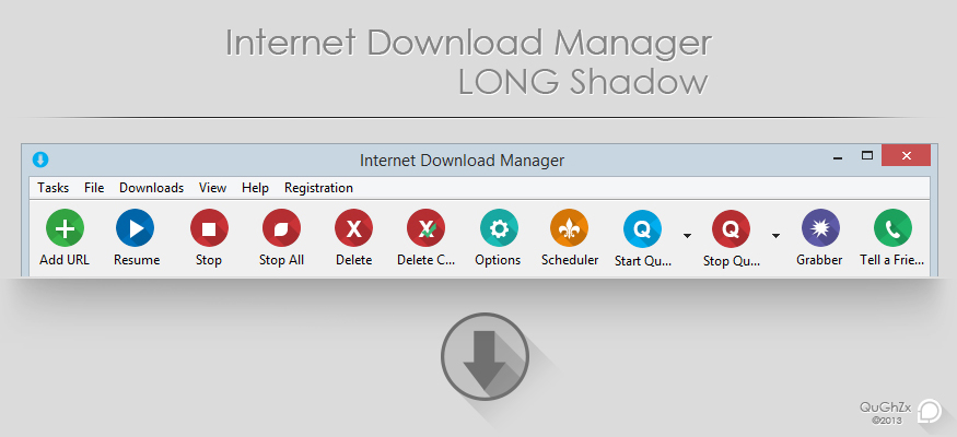 Long Shadow IDM Toolbar theme