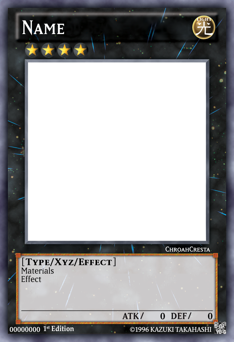 Yugioh Proxy Template - XYZ by ChroahCresta on DeviantArt