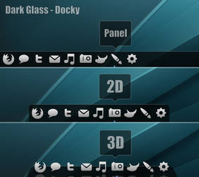 Dark Glass Docky Theme