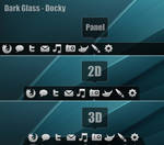 Dark Glass Docky Theme