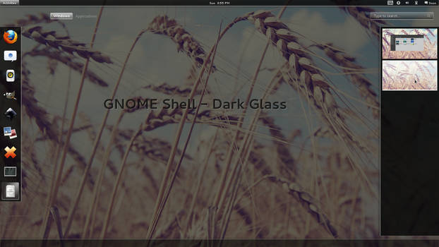 GNOME Shell - Dark Glass