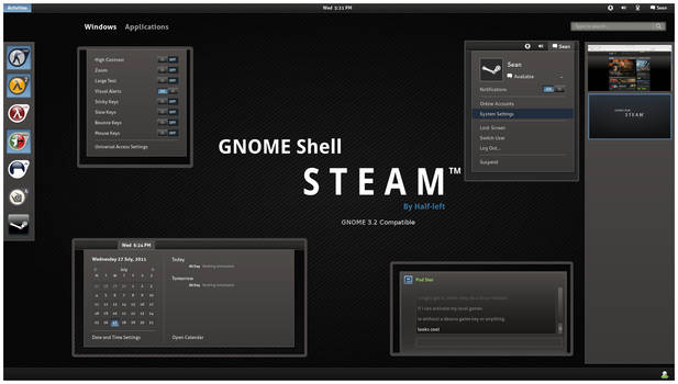 GNOME Shell - Steam