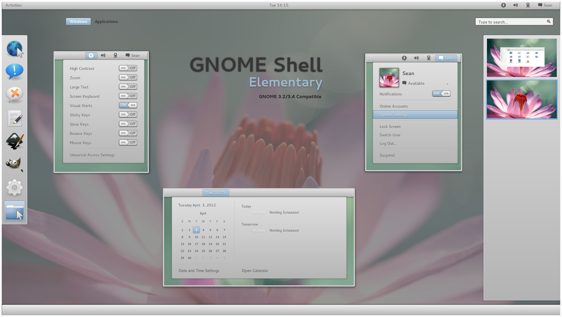 GNOME Shell - Elementary
