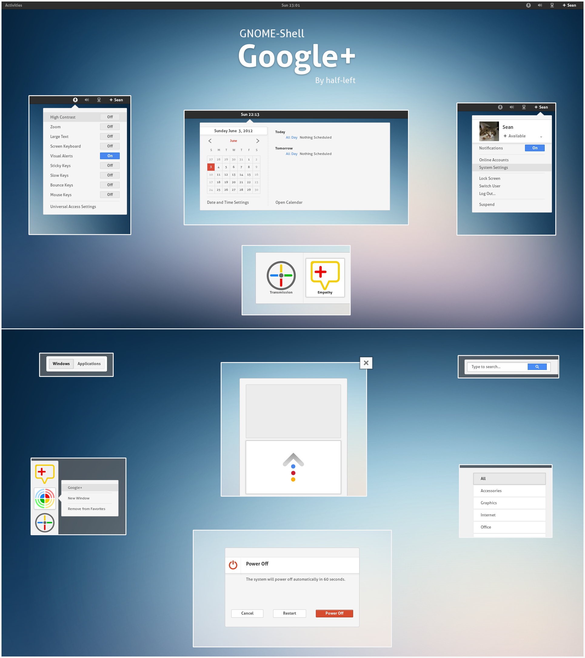 GNOME-Shell - Google+