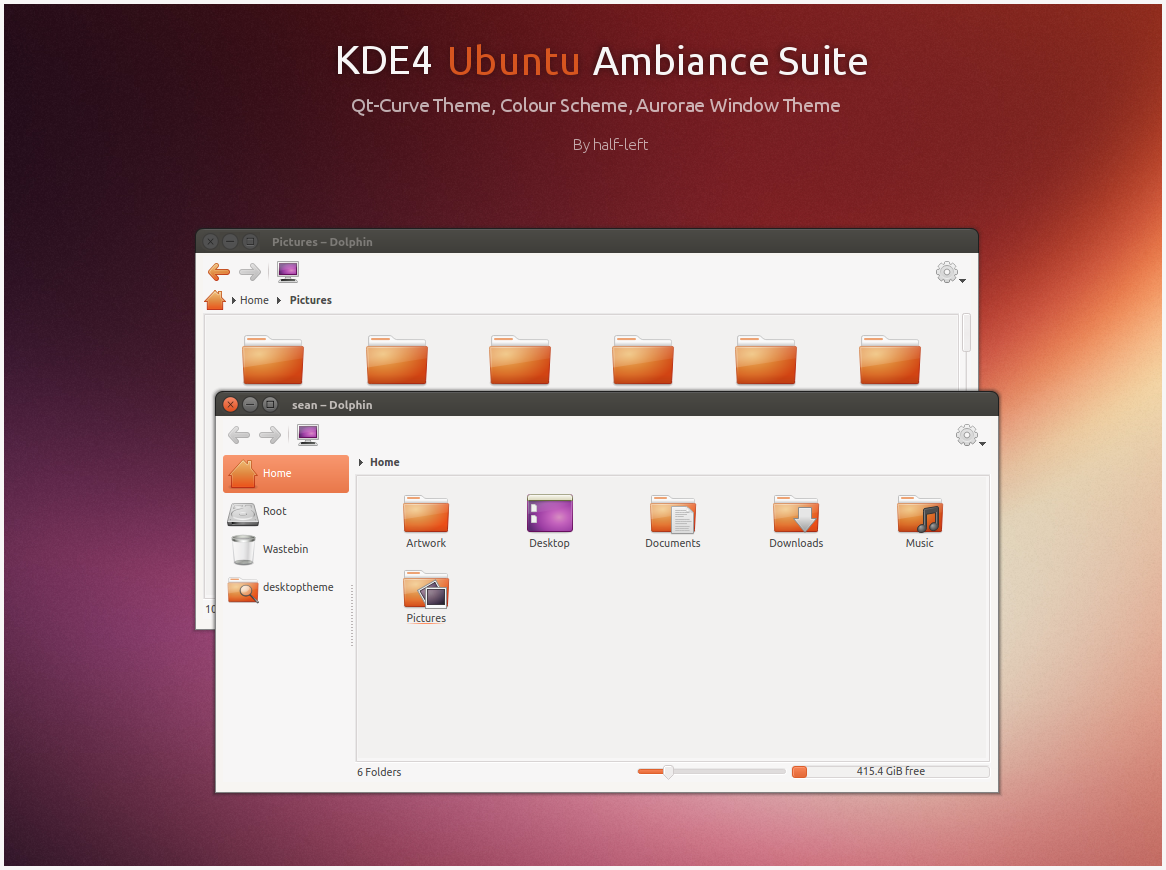 KDE4 Ubuntu Ambiance Suite