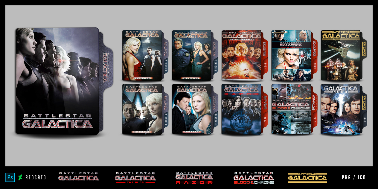 Battlestar Galactica + Movies Folder icon by Redcat0 on DeviantArt