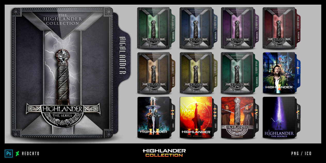 Highlander + Movie Folder icon by Redcat0 by Redcat0 on DeviantArt