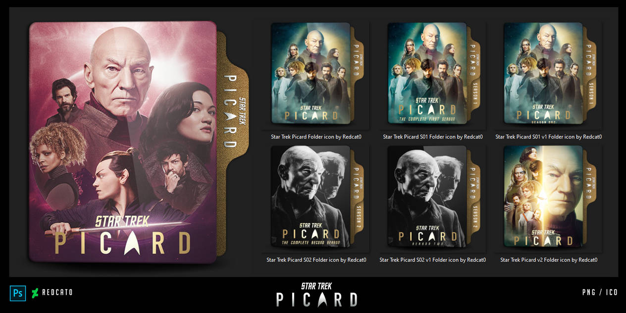 Star Trek Picard [1-2] Folder icon by Redcat0 by Redcat0 on DeviantArt