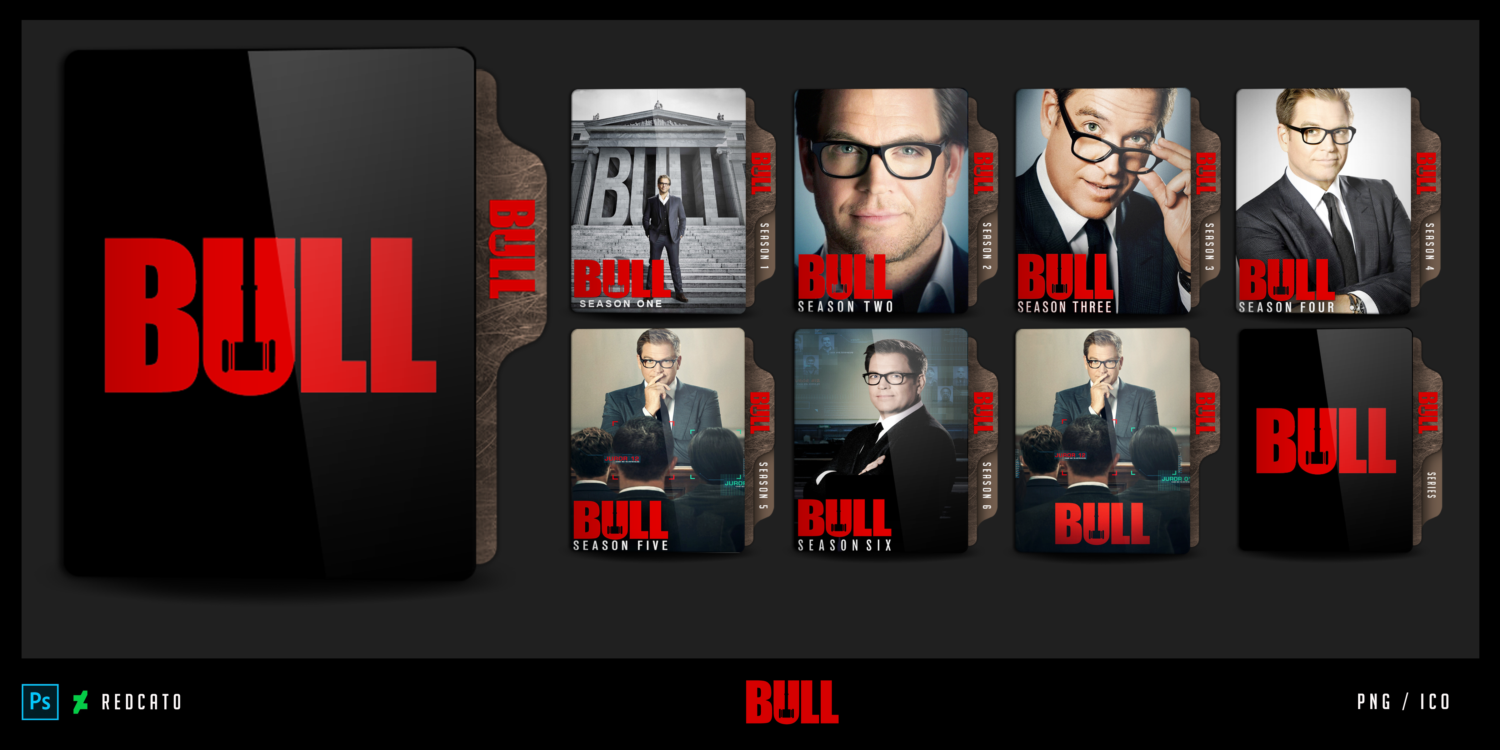 Bull [Season 1-6] Folder icon by Redcat0 by Redcat0 on DeviantArt