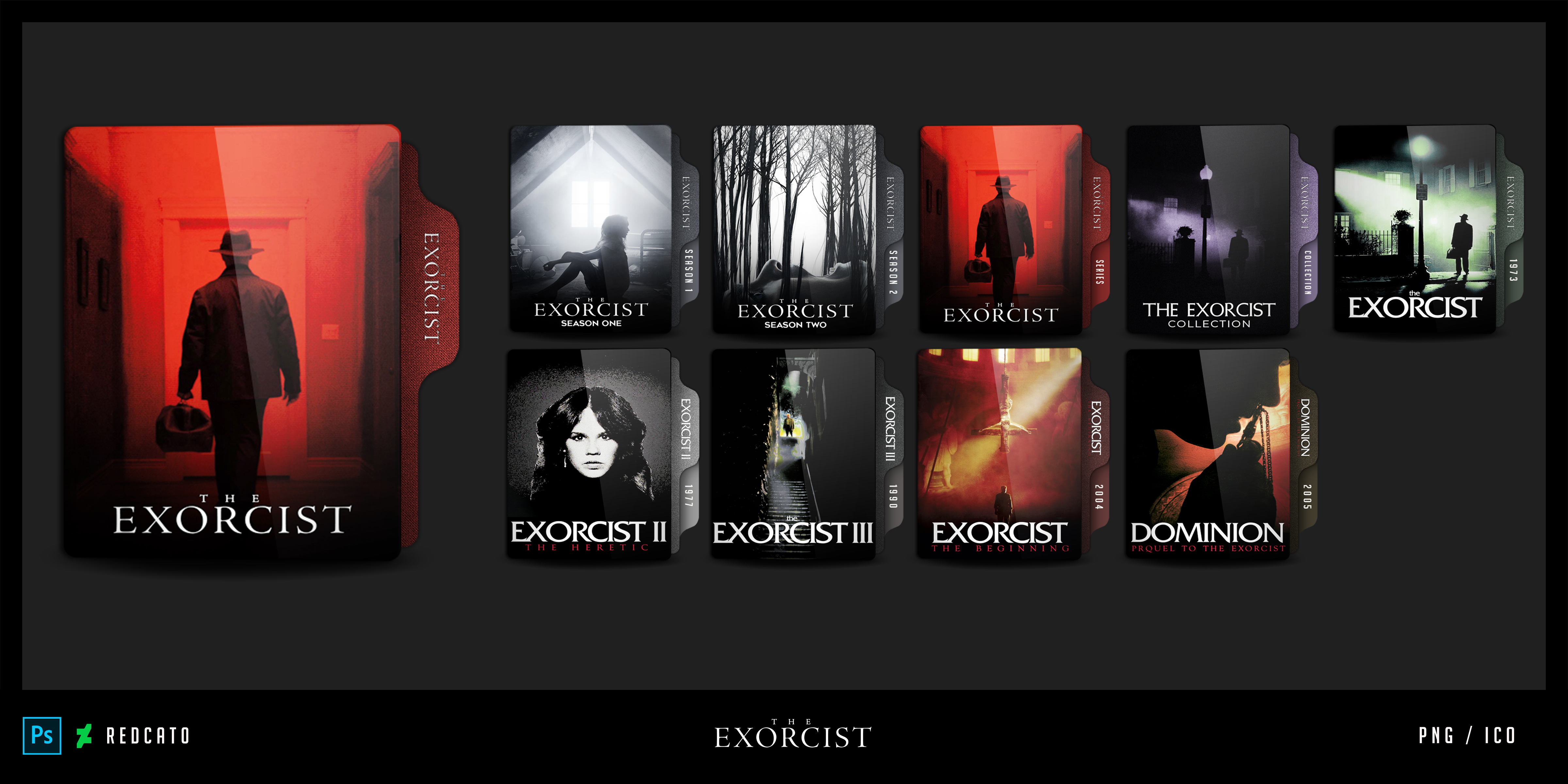 The Exorcist Series + Movie Folder icon by Redcat0 by Redcat0 on DeviantArt