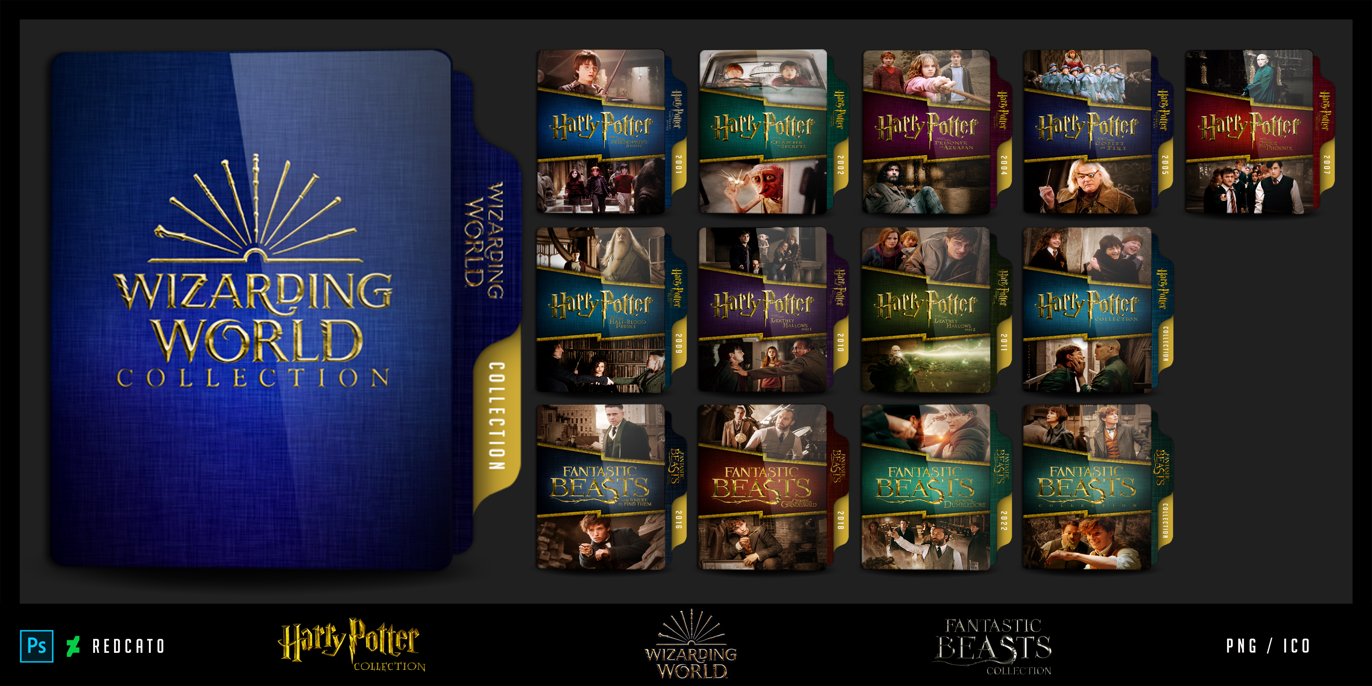Wizarding World Collection Folder icon by Redcat0 by Redcat0 on DeviantArt