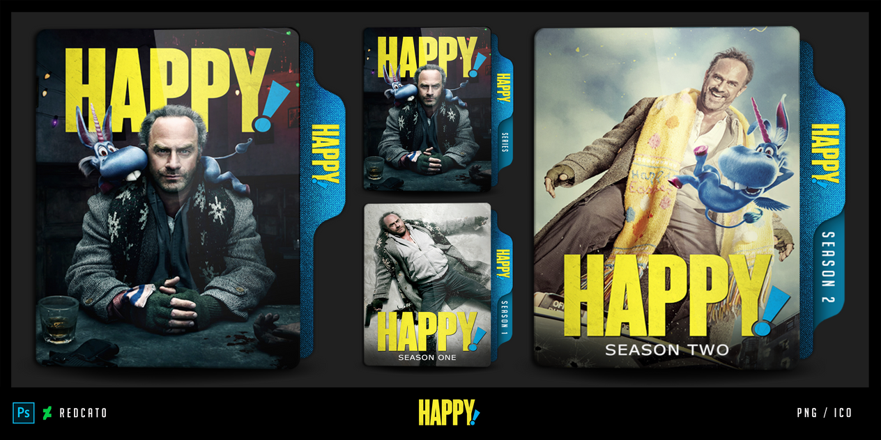 Happy! [1-2] Folder icon by Redcat0 by Redcat0 on DeviantArt