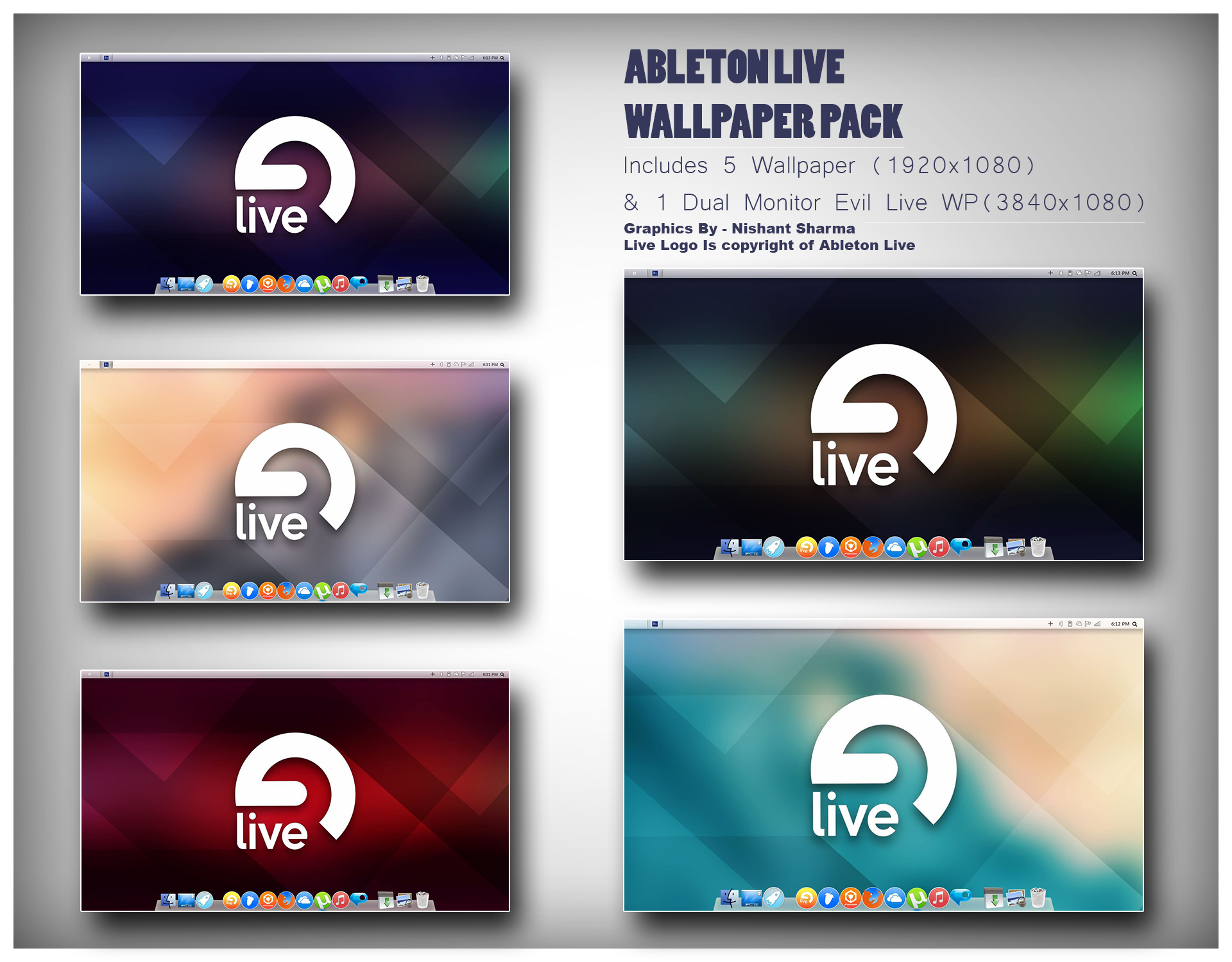 Ableton Live Wallpaper Pack (By-Nishant Sharma) by freegravities on