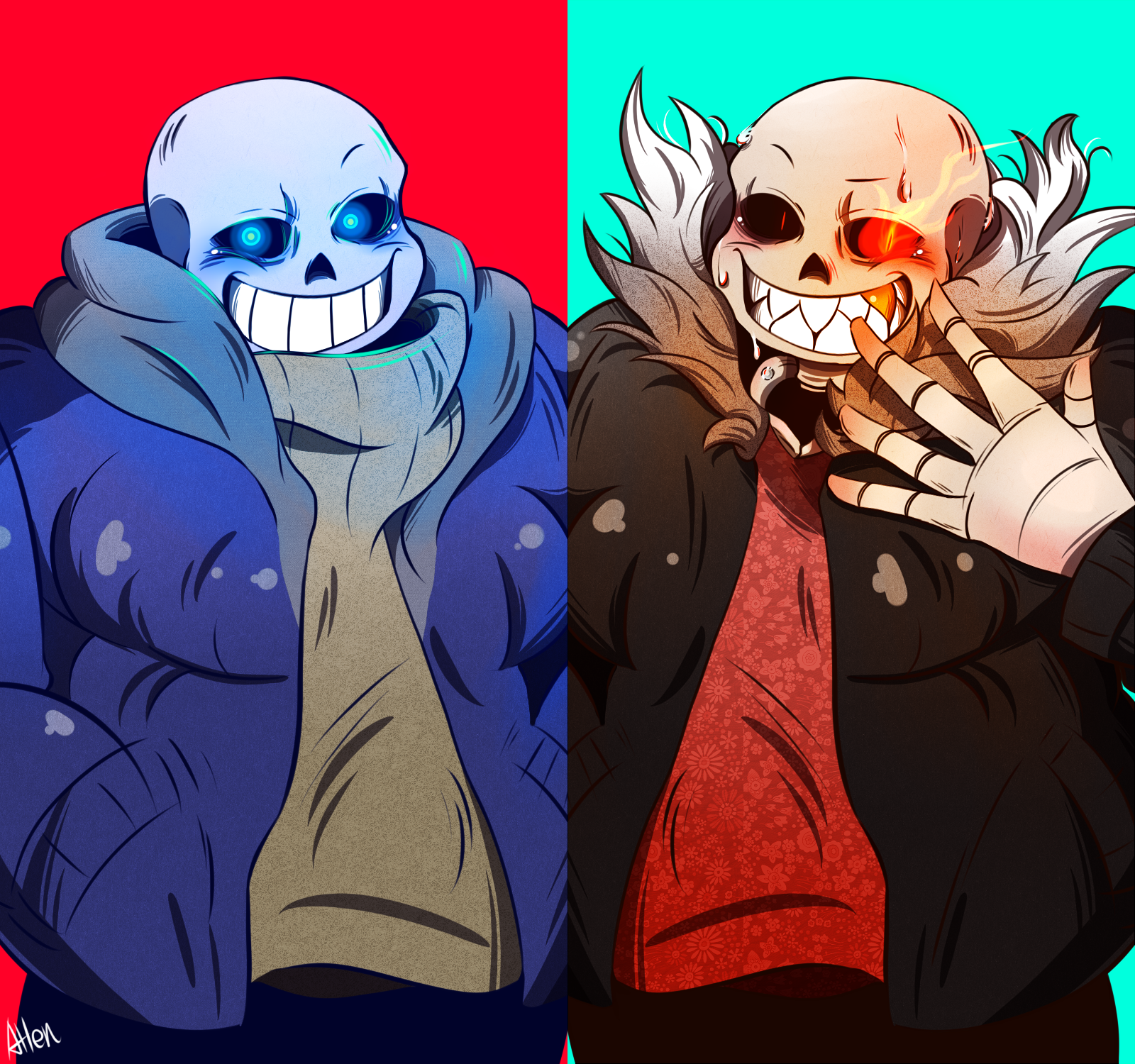 Undertale-SANS and Underfell Sans14