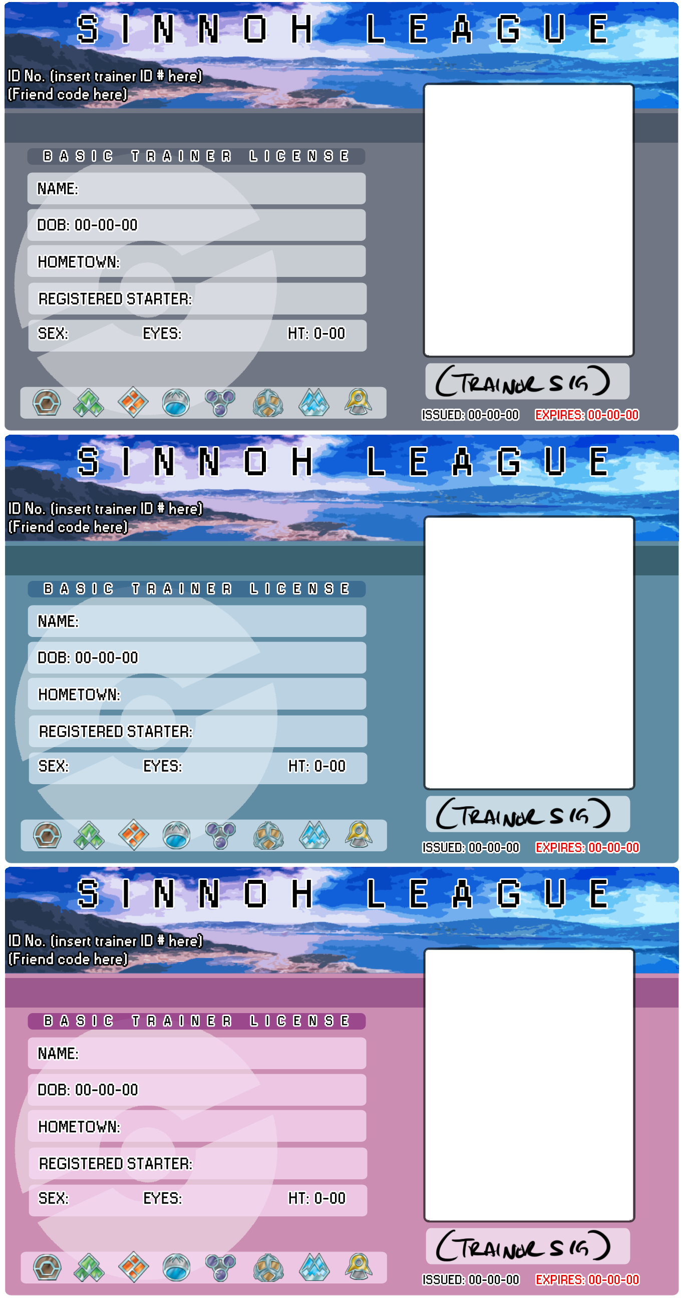 SINNOH league licenses