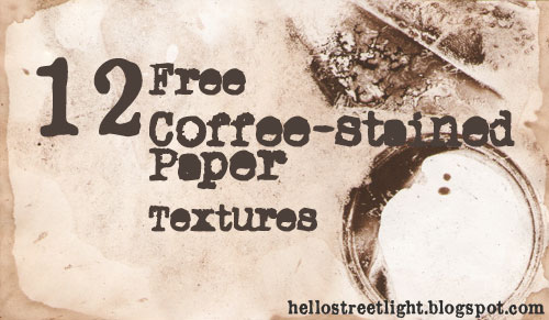 12 Coffee-Stained Paper Textures