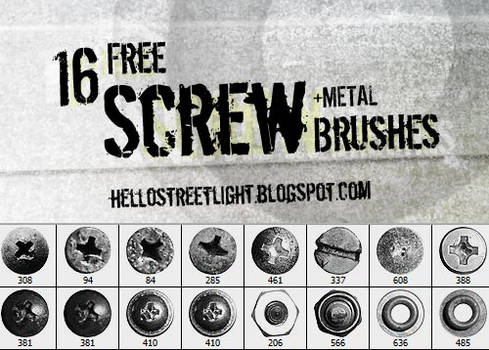 Free Brush Set 23: Screw heads