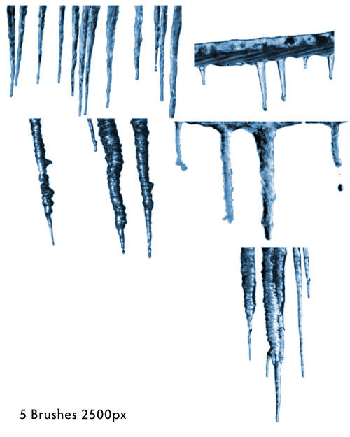 Icicle brushes by Cherryrum on DeviantArt