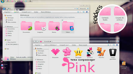 Theme Iconpackager Pink