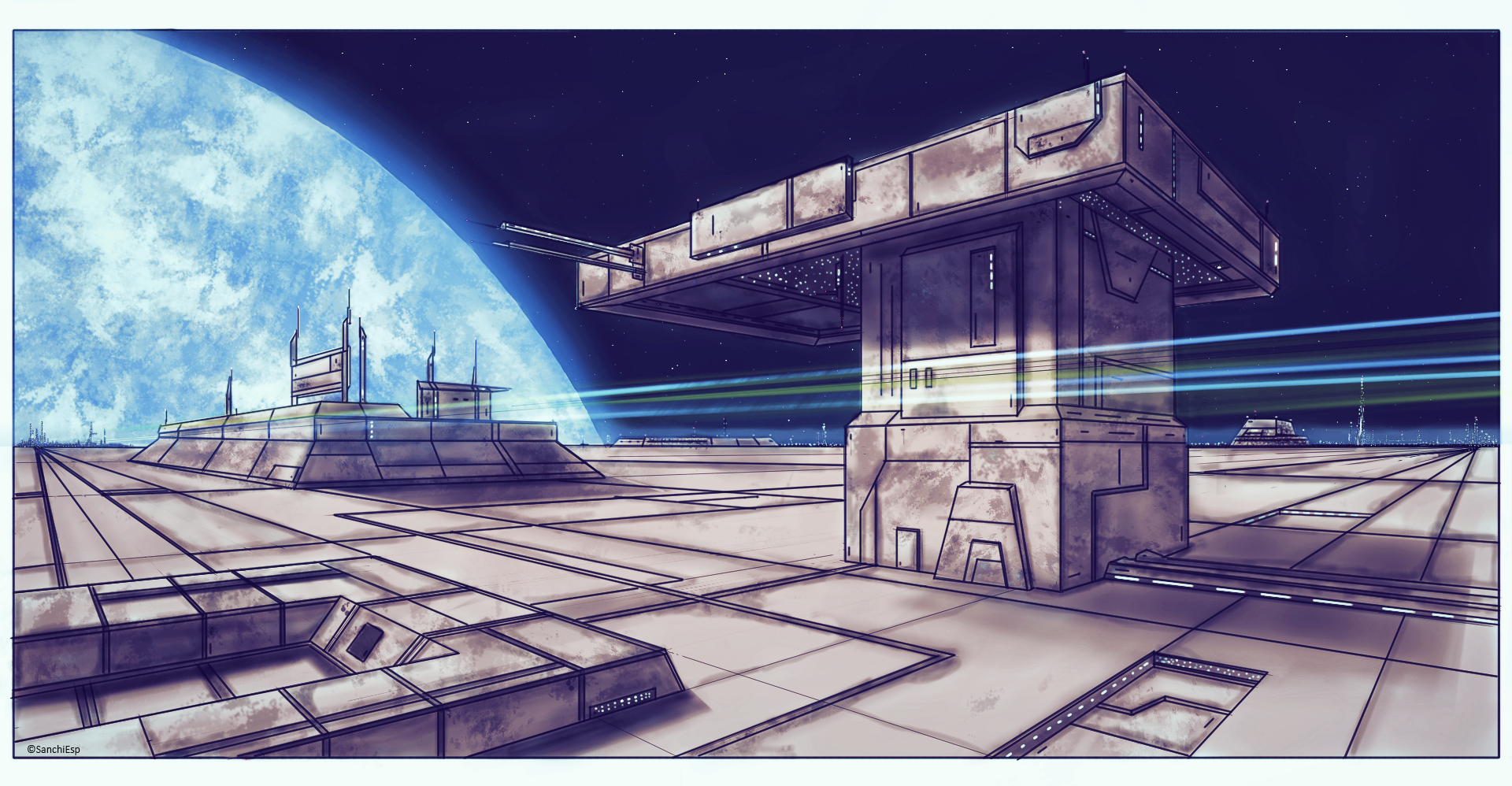 Space Station by sanchiesp on DeviantArt