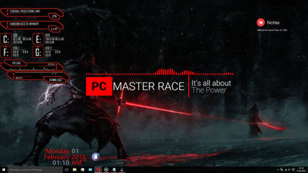 Rainmeter PC Master Race red full