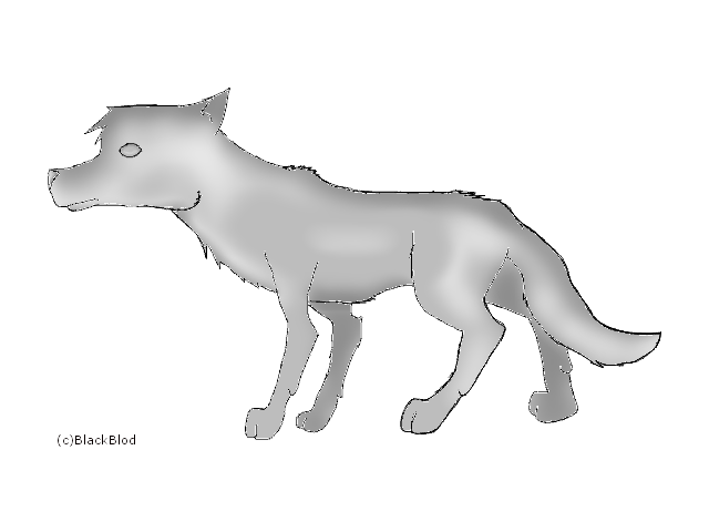 Free wolf lineart